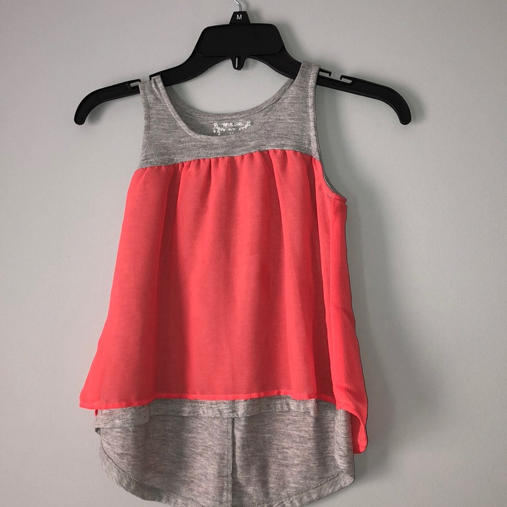 Loose coral tank top